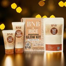 BNB Rice Extract Bright & Glow Kit ( Rice Face Wash + Rice Scrub + Rice Mask )